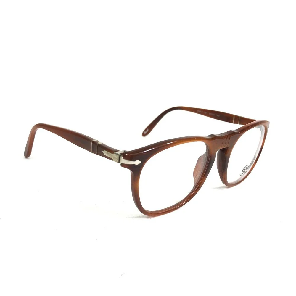 Persol Eyeglasses Frames 2996-V 957 Brown Square Full Rim 52-19-140